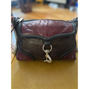 Rebecca Minkoff Brown & Burgundy Leather Crossbody Bag